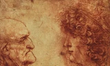 Phác thảo chân dung một ông già bên cạnh Salai, người học trò mà Leonardo da Vinci yêu mến