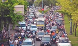 Lượng phương tiện giao thông lớn tại TPHCM là 1 trong những nguyên nhân gây ô nhiễm không khí