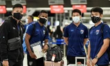 Các cầu thủ Thái Lan có mặt tại sân bay Suvarnabhumi để lên đường sang UAE