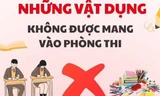 Inforgraphic: Những vật dụng không được mang vào phòng thi