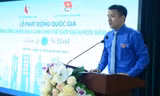 Anh Ngô Văn Cương, Bí thư Trung ương Đoàn, phát động tại chương trình sáng 21/9.