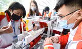 Các bạn sinh viên tham gia Cuộc thi “Công nghệ trí tuệ Student Chie-Tech” năm 2020.