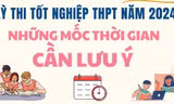 Những mốc thời gian cần lưu ý trong kỳ thi tốt nghiệp THPT 2024