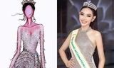 Váy dạ hội Bán kết Miss Grand International của Thùy Tiên được lấy cảm hứng từ dải ngân hà