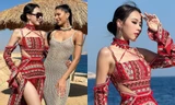 Miss Intercontinental 2023: Ngọc Hằng diện đồ thổ cẩm cách điệu, khoe chân dài miên man