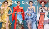Thùy Tiên, Đỗ Thị Hà, Thanh Thủy diện trang phục độc đáo trong đêm thi National Costume