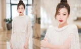Hoa hậu Đỗ Mỹ Linh xinh đẹp như nàng công chúa tuyết trong thiết kế dạ hội lộng lẫy