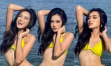 Miss World 2021: Hoa hậu Đỗ Thị Hà mặc bikini khoe eo nhỏ xíu trên bãi biển rực nắng