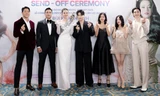 Dàn cast Đảo Thiên Đường tới cổ vũ Á hậu Khánh Linh trước ngày đi thi quốc tế