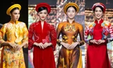 Hoa hậu Lương Thùy Linh cùng dàn người đẹp "hồi sinh" dòng tranh Tết với BST áo dài