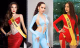 Ngoài cắt xẻ hiểm hóc, các trang phục của Hoa hậu Hoàng Phương còn có điểm chung này