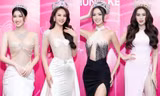 Dàn Hoa - Á hậu đình đám khoe sắc trên thảm đỏ họp báo Chung kết toàn quốc Hoa hậu Việt Nam 2022
