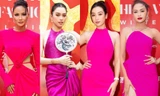Hoa hậu Đỗ Mỹ Linh, Tiểu Vy, H’Hen Niê, Ngọc Châu khoe sắc với các thiết kế hồng đỏ