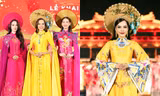 Hoa hậu Lê Hoàng Phương hóa “cô Tấm” xinh đẹp tại Lễ hội Tết Việt 2024
