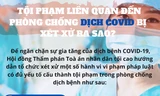 Phạt tù nếu làm lây lan dịch bệnh cho từ 2 người trở lên