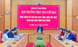 Ban chỉ đạo thực hiện hỗ trợ xóa nhà tạm, nhà dột nát tỉnh Cao Bằng họp bàn công tác -Ảnh: CB