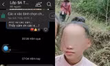 Trước khi "mất tích", N nhắn tin xin phép nghỉ học.