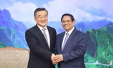 Thủ tướng Phạm Minh Chính tiếp Phó Ủy viên trưởng Nhân đại Trung Quốc Trương Khánh Vĩ. (Ảnh: VGP)