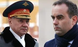 Bộ trưởng Quốc phòng Nga Sergei Shoigu (trái) và người đồng cấp Pháp Sebastien Lecornu. (Ảnh: France24)