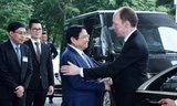 Thủ tướng Phạm Minh Chính và Chủ tịch Quốc hội Phần Lan Jussi Halla-Aho trong cuộc gặp ngày 25/3. (Ảnh: Nhandan)
