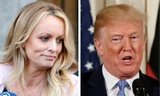 Cựu Tổng thống Mỹ Donald Trump và diễn viên phim người lớn Stormy Daniels. (Ảnh: Reuters)