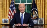 Tổng thống Mỹ Joe Biden phát biểu từ phòng Bầu dục Nhà trắng ngày 24/7. (Ảnh: Reuters)