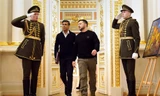 Thủ tướng Anh Rishi Sunak cùng Tổng thống Ukraine Volodymir Zelensky trong chuyến thăm Kiev trong tháng này. (Ảnh: NYT) 