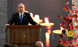 Thủ tướng Israel Benjamin Netanyahu phát biểu trong sự kiện ngày 3/11. (Ảnh: AP)
