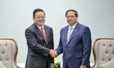 Thủ tướng Phạm Minh Chính tiếp Tổng Thư ký ASEAN Kao Kim Hourn ngày 23/4. (Ảnh: Đoàn Bắc)