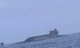 Bức ảnh do ngư dân chụp cho thấy tàu ngầm Trung Quốc nổi lên ở eo biển Đài Loan sáng 18/6