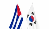 Quốc kỳ Cuba và Hàn Quốc. (Ảnh: Korea Herald)