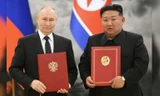 Nga và Triều Tiên vừa ký hiệp ước quân sự nhân chuyến thăm của Tổng thống Putin. (Ảnh: Reuters)