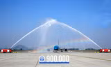 Chuyến bay mang số hiệu VN216 cất cánh từ sân bay Tân Sơn hạ cánh xuống sân bay Nội Bài lúc 9h10 hôm nay, 7/12