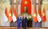 Lễ đón chính thức Tổng thống Indonesia tại Hà Nội