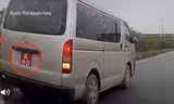 Clip tài xế xe quân sự đi lùi trên cao tốc Hà Nội - Thái Nguyên