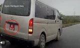 Clip tài xế xe quân sự đi lùi trên cao tốc Hà Nội - Thái Nguyên