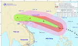 Đường đi của bão. Ảnh TTKTTV