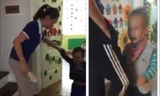 Cô giáo cầm dép đánh, dùng đầu gối thúc vào bụng trẻ ở nhóm lớp Sen Vàng.