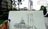 Chàng trai 9x vẽ kí họa Sài Gòn đẹp ngỡ ngàng