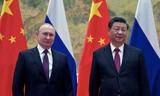 Tổng thống Nga Vladimir Putin và Chủ tịch Trung Quốc Tập Cận Bình trong dịp gặp tại Bắc Kinh hồi tháng 2. (Ảnh: Reuters)
