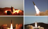 Các tên lửa Triều Tiên được phóng trong những ngày qua từ vị trí không công bố. (Ảnh: KCNA)