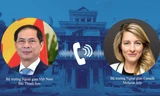 Bộ trưởng Ngoại giao Bùi Thanh Sơn và Bộ trưởng Ngoại giao Canada Melanie Joly. (Ảnh: Mofa)