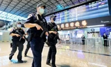 An ninh được tăng cường ở sân bay Đào Viên. (Ảnh: CNA)