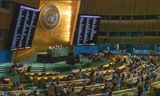 Đại hội đồng LHQ bỏ phiếu ngày 12/10. (Ảnh: Reuters)