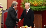 Tổng Bí thư Nguyễn Phú Trọng tiếp Tổng Thư ký LHQ António Guterres. (Ảnh: Như Ý)