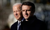 Tổng thống Pháp Emmanuel Macron trong chuyến thăm Mỹ. (Ảnh: Reuters)