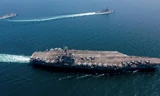 Tàu sân bay Mỹ USS Abraham Lincoln trong một cuộc tập trận chung với Nhật Bản. (Ảnh: US Navy)