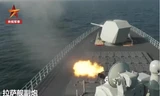 Đợt tập trận trong 3 ngày trên biển Hoàng Hải thực hiện các bài tập phòng không, diệt hạm và chống ngầm. (Ảnh: Weibo) 