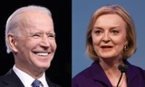 Tổng thống Mỹ Joe Biden và tân Thủ tướng Anh Liz Truss. (Ảnh: Bloomberg)