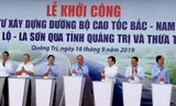 Thủ tướng bấm nút khởi công xây dựng tuyến cao tốc Cam Lộ - La Sơn.